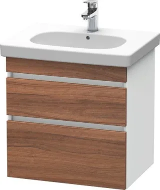 Duravit DuraStyle Waschtischunterbau wandhängend Nussbaum & Weiß Matt 600x453x610 mm - DS648307918 DS648307918