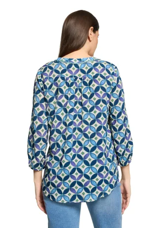 CARTOON - Blusenshirt Blau/Grün - Gr. - 42
