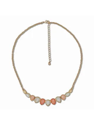 Steuer Modeschmuck Collierkette Schlichtes Collier mit Tropfensteinen