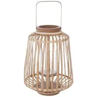 Atmosphera Créateur d'intérieur Kerzenlaterne Rattan-Laterne NATURAL, H. 35 cm (1 Stk., Laterne)