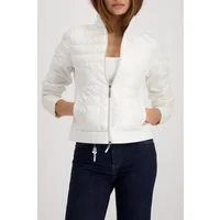 Monari Steppjacke Jacke Stepp + Neopren Neopren-Details, Regular Fit, Linker Ärmel mit Patch