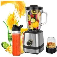 Forrlite Standmixer 3-in-1 Standmixer Mixer Smoothie Maker mit 1,5 L Mixbehälter, 600 W, Standmixer Hochleistungsmixer mit 6 Klingen