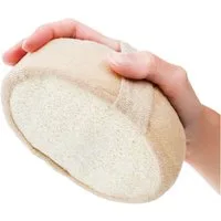 K-Pro Massageschwamm Duschschwamm Peelingschwamm Luffa Peeling Massage, 1 tlg., Naturpflege, Duschzubehör, Massageschwamm