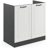 Vicco Unterschrank R-Line, Weiß Landhaus/Anthrazit, 80 cm ohne Arbeitsplatte (1-St)