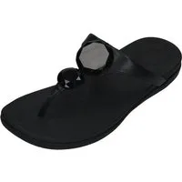 Fitflop SOLAY GLOSSY-DISC TOE-POST SANDALS Zehentrenner Black