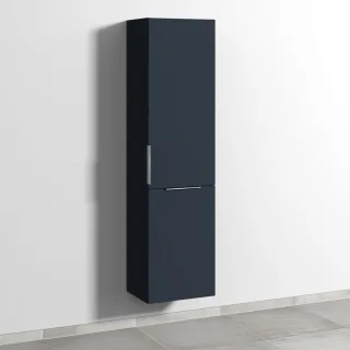 Sanipa 3way Stauraumschrank mit 1 Tür und 1 Wäschekorbklappe, Marine-Matt UP1851R