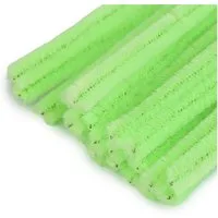 maDDma Basteldraht 20 Draht Pfeifenreiniger 6 mm Länge 30cm CHENILLE Farbe wählbar, jasmingrün