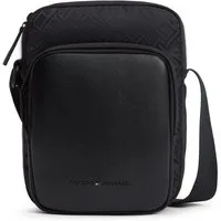 Tommy Hilfiger Umhängetasche TH NYLON JAQUARD MINI REPORTER, Herren Schultertasche mit Logoschriftzug