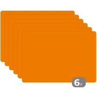 MuchoWow Platzset Orange - Jahreszeiten - Herbst - Farbe, (6-St), Platzsets, Tischset, Abwaschbar, Tischsets, Platzdeckchen