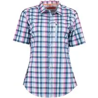Tom Collins Kurzarmbluse Plixo Kurzarm Freizeitbluse mit TC-Stickerei auf der Tasche