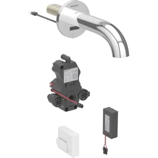 Geberit Waschtischarmatur Piave, Wandmontage mit UP-Funktion Batt. L 17cm mit Mischer, 116264211 116264211