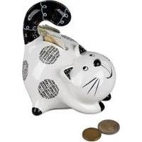 formano Spardose Sparbüchse Sparschwein Hund oder Katze aus der Trend Style Serie, Spardose aus Keramik