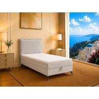 Best for Home Boxspringbett K16 Single SLIM mit Bettkasten & Bonellfederkernmatratze, Topper H3 (Einzelbett, Polsterbett, Juniorbett, Hotelbett, versch. Größen, 1-St., 70x200 80x200 90x200 100x200 cm), mit oder ohne Topper, Flexible Liefermöglichkeit