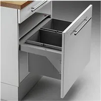 WESCO Einbaumülleimer 839702-11 Pullboy Soft 60 SW (2x29 Liter)