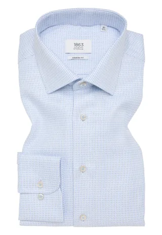 ETERNA - Hemd Twill Langarm pastellblau - Gr. - 39/Langarm - 65cm