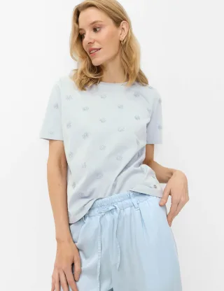 Brax Damen Shirt Style CIRA S vintage blue, hellblau, Gr. 34