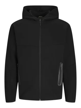 JACK&JONES - JCOFUSION SWEAT ZIP HOOD NOOS black - Gr. - M