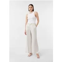 comma Chinos Hose Marlenehose aus Leinen mit Saum-Schlitzen