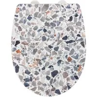 WENKO WC-Sitz Terrazzo High Gloss (1-St), Thermoplast