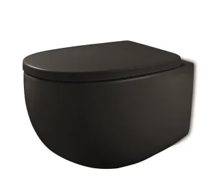 JEE-O Wand-WC spülrandlos inklusive Sitz, schwarz matt, , 007-1003 007-1003