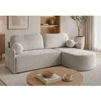 Lookway Ecksofa BLISS mit Schlaffunktion und Bettkaste, 212x160x95 cm