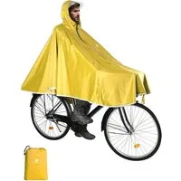 LuxusKollektion Campingstuhl Regenponcho Wasserdicht Fahrrad Kapuze Unisex Einheitsgröße Gelb