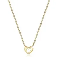 Elli Premium Kette mit Anhänger Anhänger Herz 585 Gelbgold