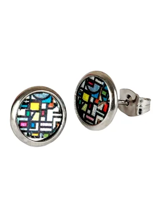 DeMarie Ohrstecker Edelstahl mit Silber-/Goldeinlage