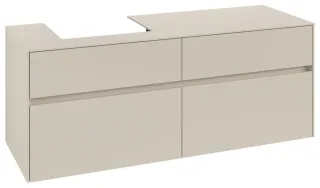Villeroy & Boch Waschtischunterschrank Collaro C074B0 1400x548x500mm m. Bel. 4 Ausz. Waschtisch li C C074B0VN