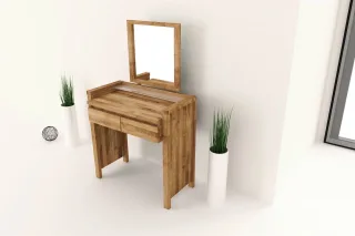 Schminktisch Tisch MAISON Eiche massiv 85x141x45 cm