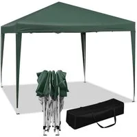 Woltu Faltpavillon, Pop-Up Pavillon aus Oxford Metallrahmen 3x3 m