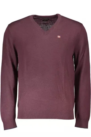 V-Ausschnitt Pullover Baumwollstrickware
