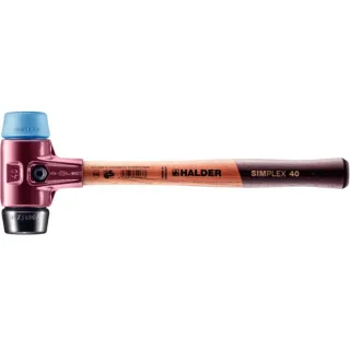 HALDER SIMPLEX - Schonhammer mit TE-Gehäuse und Holzstiel, Gummikomposition / TPE-soft - 3012.040
