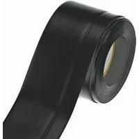 mako Sockelleiste Weichsockelleiste Kantenschutz Zuschneibar, L: 500 cm, H: 1.5 cm, weich, selbstklebend, 5m oder 25m x 45 mm x 15 mm, Schwarz