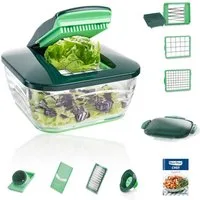 Genius Gemüseschneider Genius Zerkleiner Nicer Dicer Chef 15 Teile Gemüsehobel, Würfelschneider, Tomatenschneider, Zwiebelschneider, Gurkenhobel