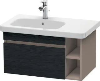 Duravit DuraStyle Waschtischunterbau wandhängend Eiche Schwarz & Basalt Matt 730x448x398 mm - DS6394 DS639401643