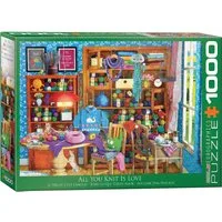 Puzzle 1000 Teile Puzzle - Puzzle - Das fabelhafte Strickzimmer, Puzzleteile
