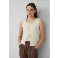 s.Oliver Funktionsweste Indoor-Weste Strukturierte Slim-Fit-Weste aus Baumwollmix