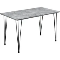 en.casa Esstisch, »Kiel« Tisch mit Hairpin-Legs Beton-optik