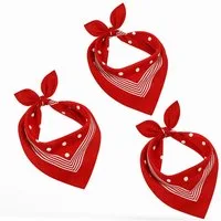 Betz Halstuch 3 Stück Nickitücher Hexentücher XXL Größe 70x70 cm Bandana Kopftuch, (Set, 3-St), Halstuch Trachtentuch 100% Baumwolle Punkte Farbe rot