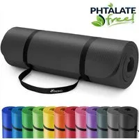 TRESKO Gymnastikmatte rutschfest mit Tragegurt Sportmatte gepolstert, Yogamatte Gymnastikmatte Dick Fitnessmatte