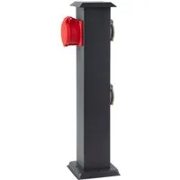 G&L Gartensteckdose mit CEE Steckdose Steckdosenverteiler 3 fach, 2 x Typ F + 1 x CEE Steckdose