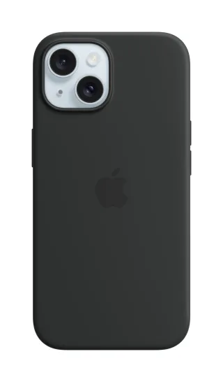 Apple Silikon Case mit MagSafe [für iPhone 15] schwarz