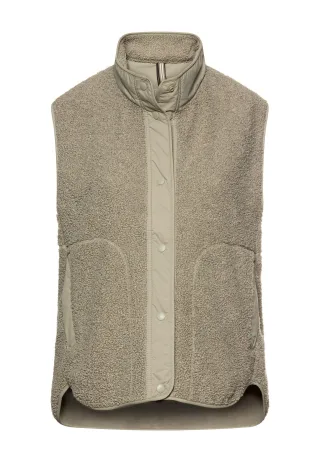 camel active - Teddyweste mit Stehkragen sage - Gr. - 46