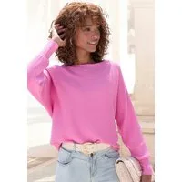 Vivance Strickpullover mit U-Boot-Ausschnitt, Fledermausärmel, Streifenoptik, Oversize