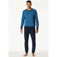 uncover by SCHIESSER Schlafanzug Uncover Nightwear (2 tlg) Langarm, Rundhals-Ausschnitt, Single Jersey-Qualität, weich
