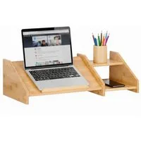 relaxdays Laptop-Ständer aus Bambus