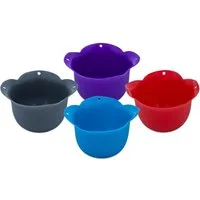 Spetebo Eier-Pochierer aus Silikon in 4 Farben sortiert, (Eierpochierform 4-tlg), Spülmaschinen geeignet