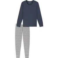 Schiesser Pyjama Damen-Schlafanzug Single-Jersey Streifen: Hose, gestrickter Ringel