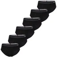 VIP Slip Premium Jersey Stretch - 6er Set - klassische Unterhosen (6-St) Unterwäsche Männer Herren Uni Baumwoll-Mix (95% Baumwolle) 6-Pack